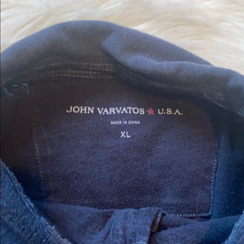 Varvatos Men’s XL 3 button short sleeve polo blue